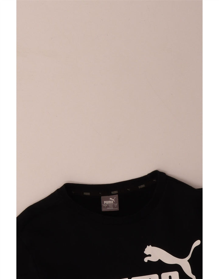 PUMA Sudadera con gráfico para Hombre Jersey pequeño de algodón Negro