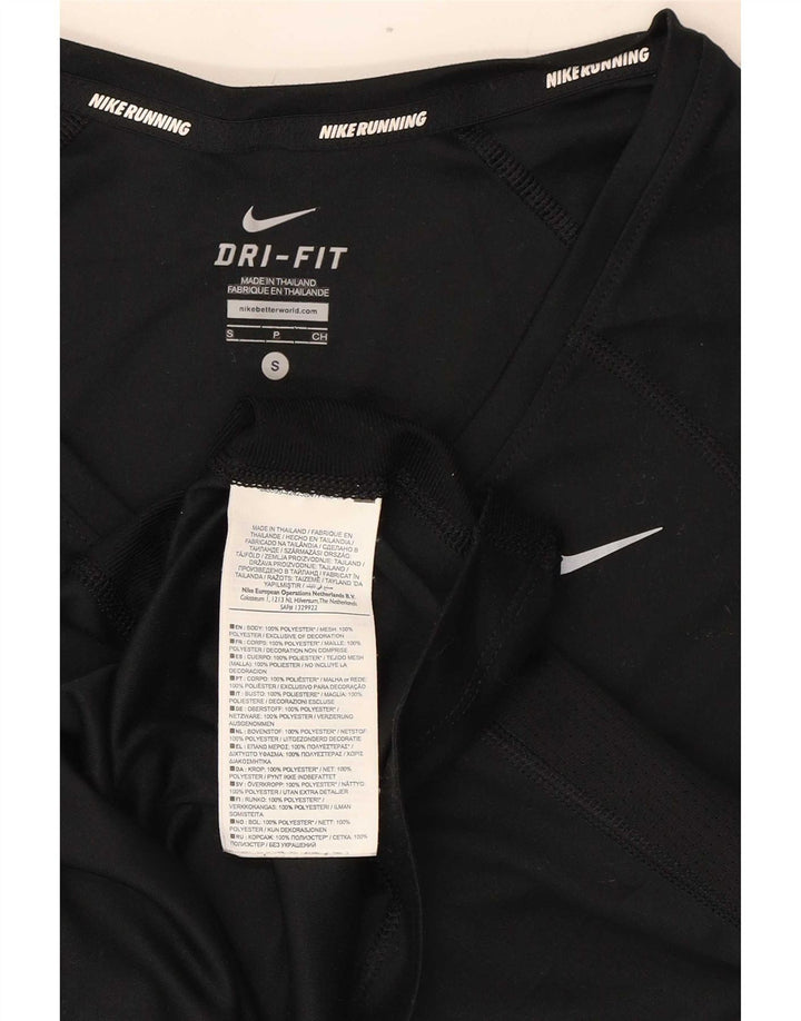 Nike Dri Fit Camiseta para Mujer Top UK 8 Small Negro Poliéster