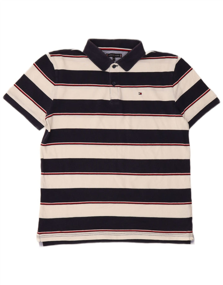 TOMMY HILFIGER Polo para niño 15-16 años Algodón de rayas azul marino