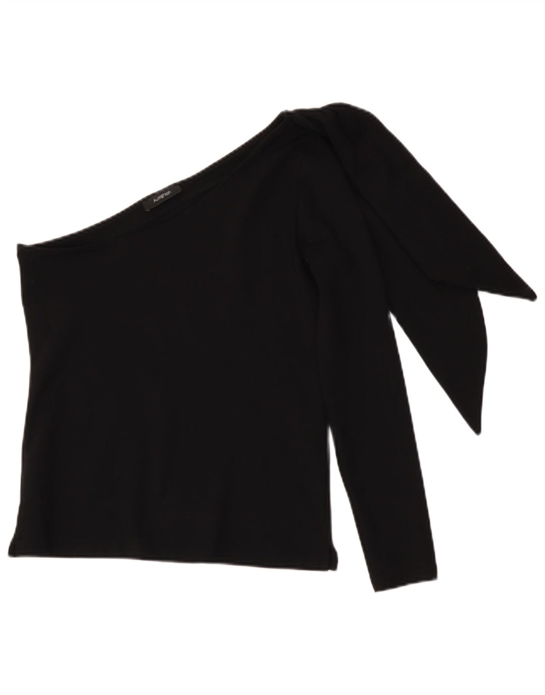 Marks & Spencer Top de un hombro para mujer UK 10 Small Viscosa negra