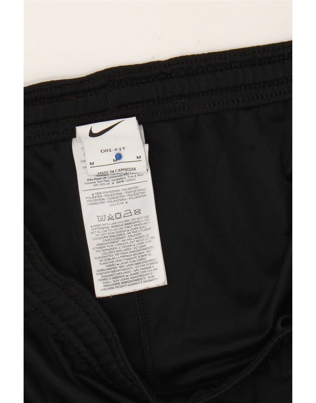 Pantalones cortos deportivos Nike Dri Fit para hombre Poliéster negro mediano