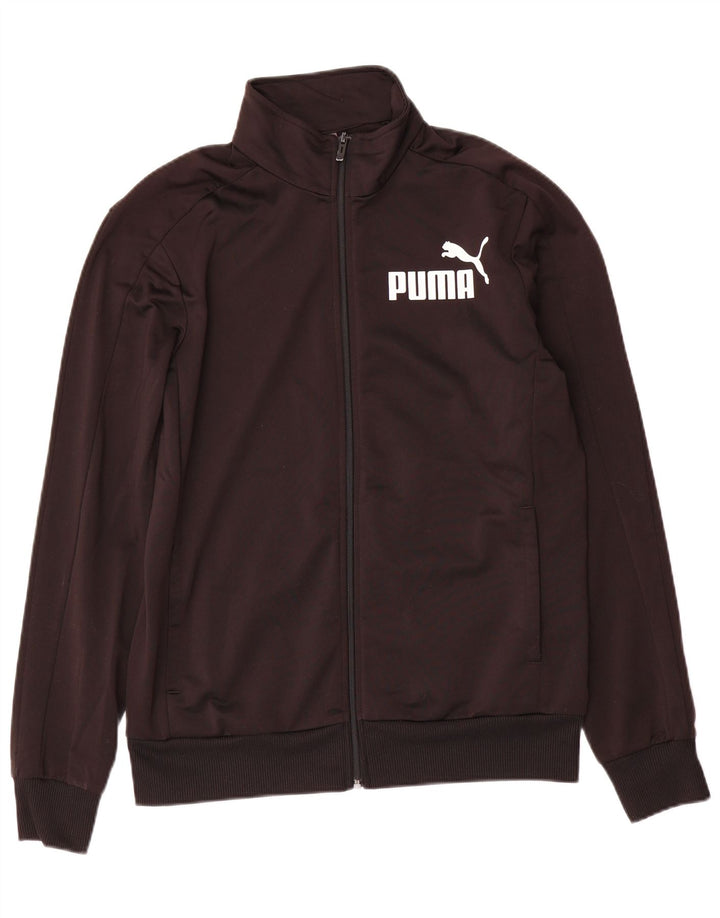 Puma Chaqueta de chándal gráfica para hombre Poliéster negro mediano