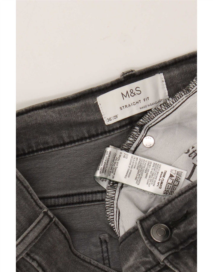 Marks & Spencer Vaqueros rectos para hombre W36 L29 Algodón gris