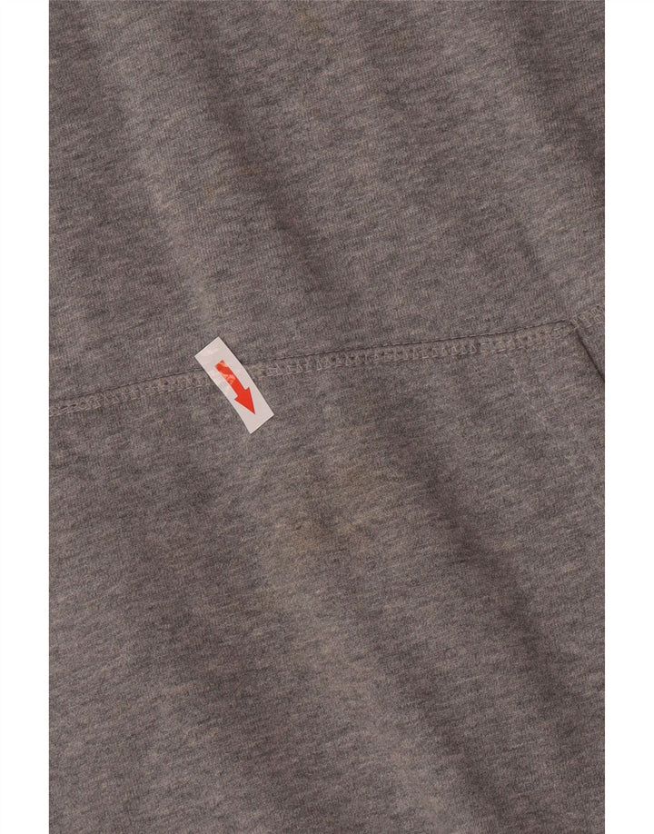 Ellesse Hombre Sudadera Con Capucha Gráfica Jersey De Algodón Gris Medio