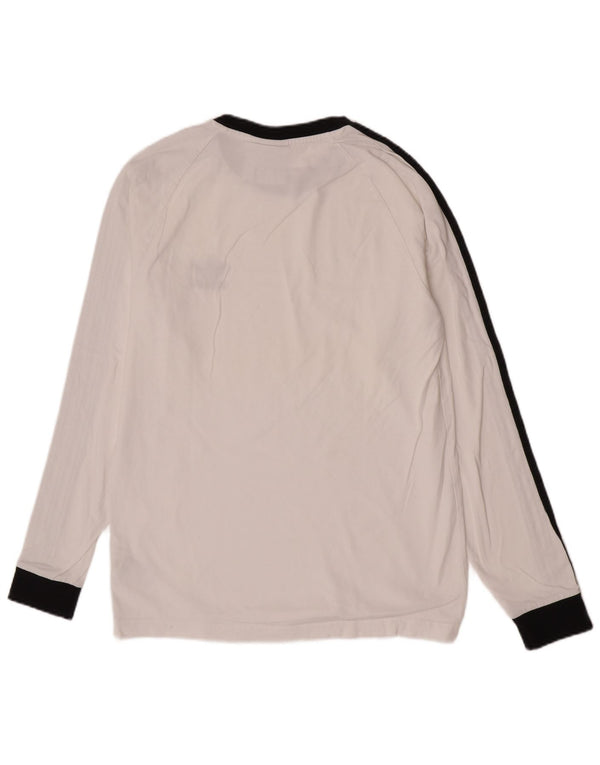 Adidas Mens Regular Top Long Sleeve Medium White Cotton