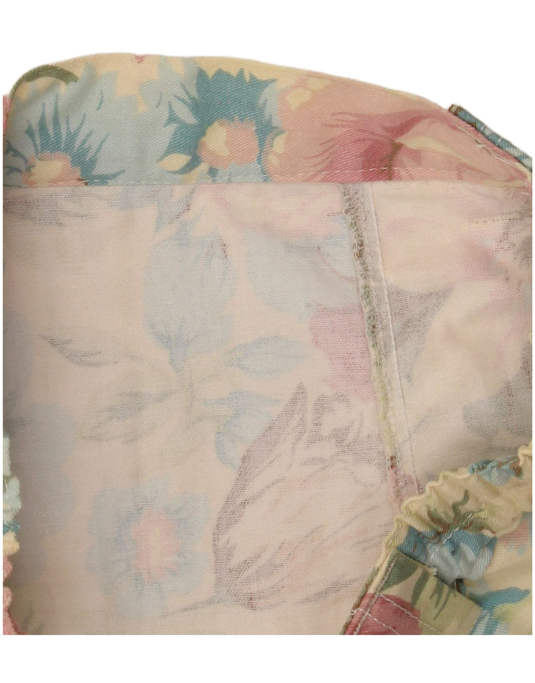 VINTAGE Falda recta de cintura alta para mujer W30 Floral amarillo medio