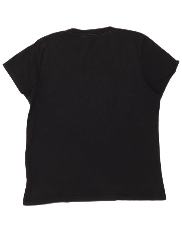 Converse Mujer Classic Fit Graphic Camiseta Top UK 40 XL Negro