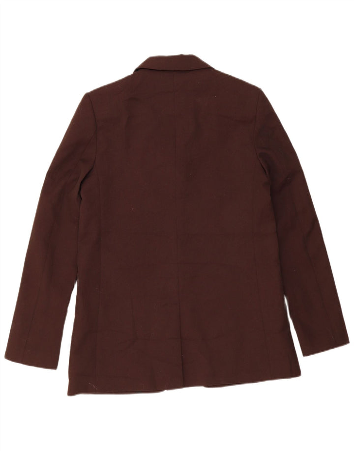 Zara Chaqueta tipo blazer de 2 botones para hombre UK 34 XS Marrón Poliéster