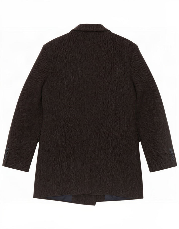 Abrigo cruzado para hombre Sisley IT 50 Lana de espiga gris grande