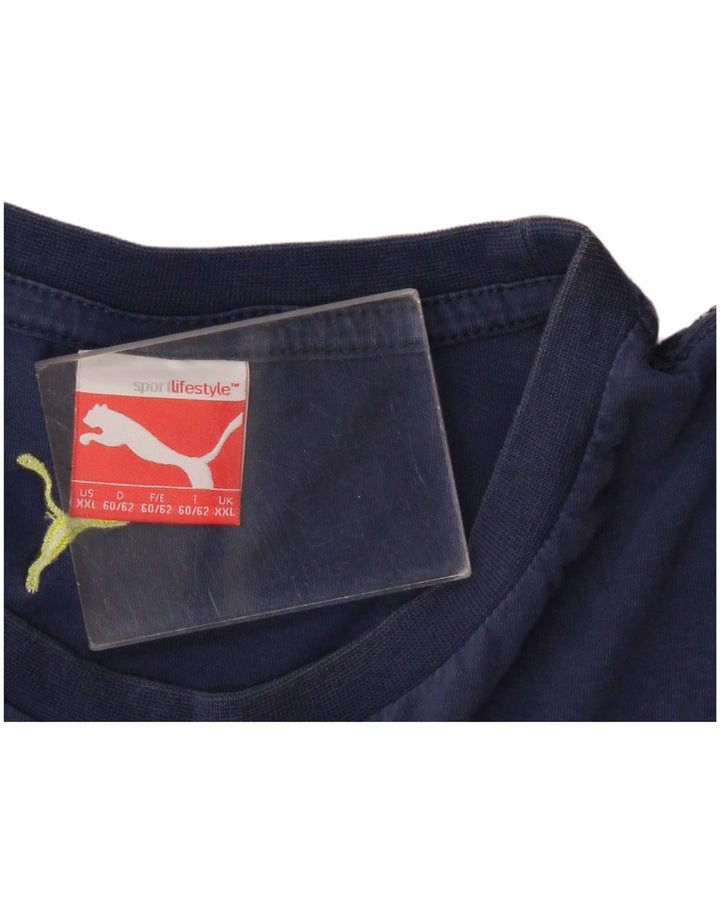 Puma Camiseta gráfica para hombre Top 2XL Azul marino