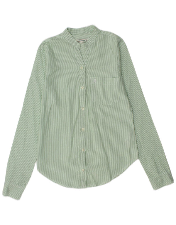 Abercrombie & Fitch Camisa para mujer Reino Unido 6 XS Algodón a rayas verdes