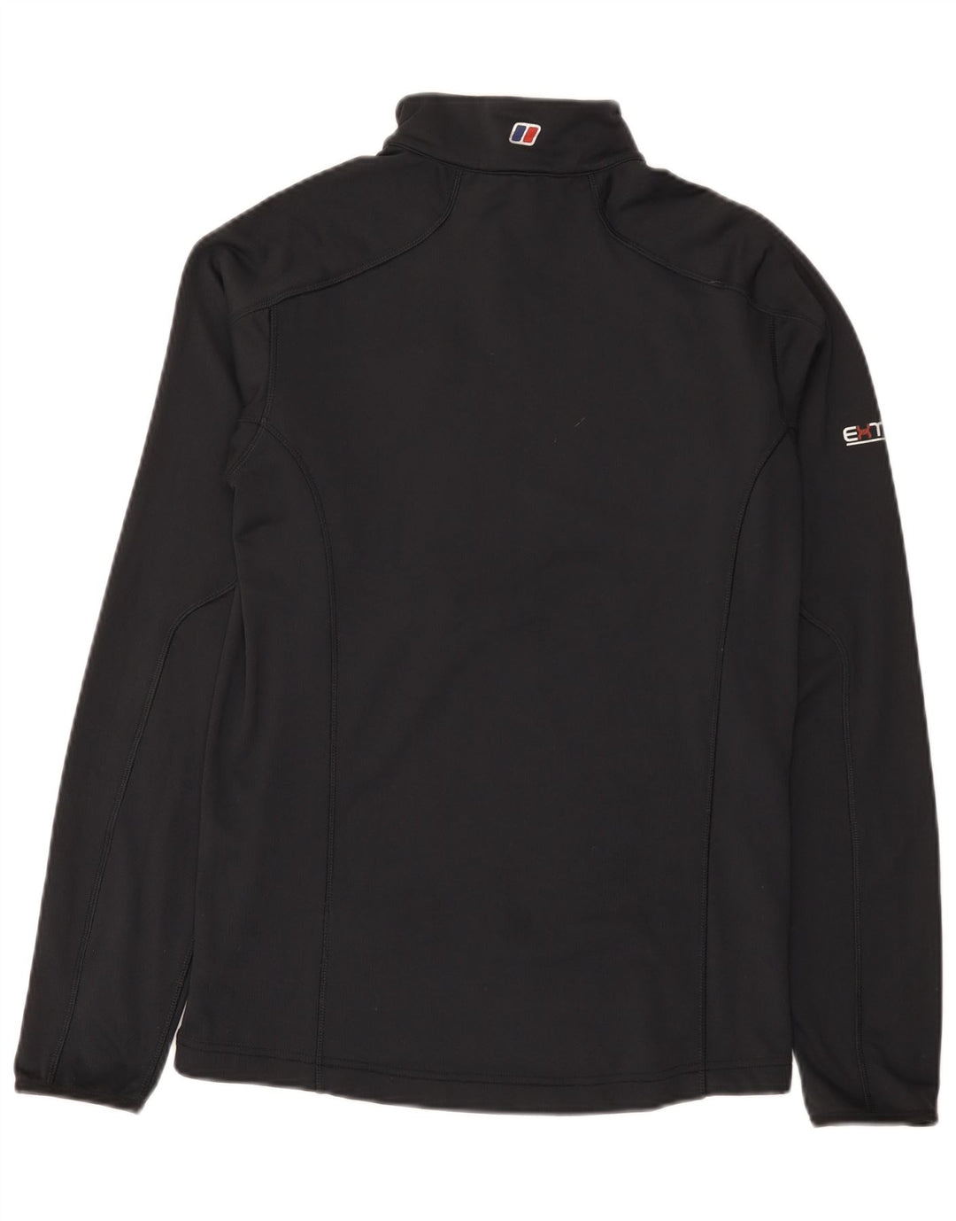 Berghaus Hombre Zip Neck Jersey Chándal Top Mediano Poliéster Negro
