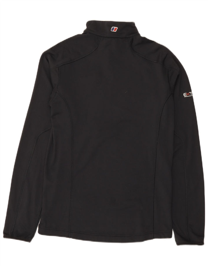Berghaus Hombre Zip Neck Jersey Chándal Top Mediano Poliéster Negro