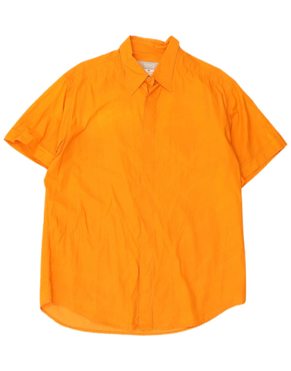 Versace Hombre Camisa Manga Corta XL Naranja Algodón