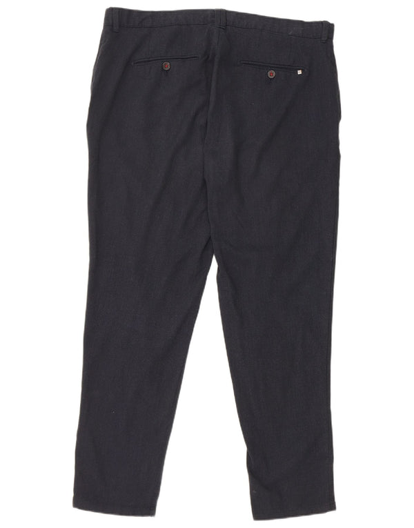 Zara Mens Slim Chino Pantalones EU 44 Large W34 L28 Azul Marino