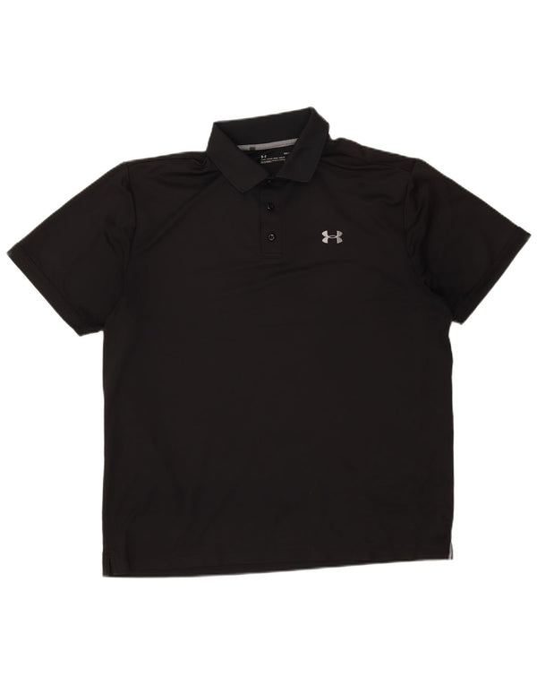 Under Armour Polo Heat Gear para hombre, talla grande, negro