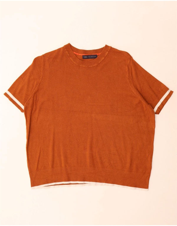 Marks & Spencer Suéter con Cuello Barco para Mujer UK 46 Grande Marrón