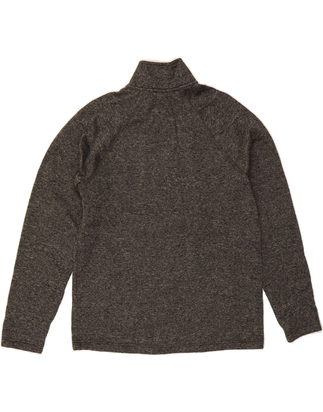 EDDIE BAUER Mens Zip Neck Sweatshirt Jumper Large Grey Flecked Vintage Eddie Bauer and Second-Hand Eddie Bauer from Messina Hembry 
