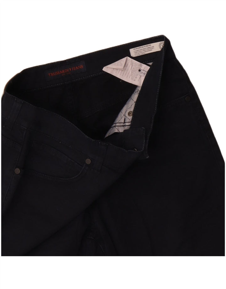 Pantalón Casual Hombre Trussardi Recto W33 L27 Poliéster Azul Marino