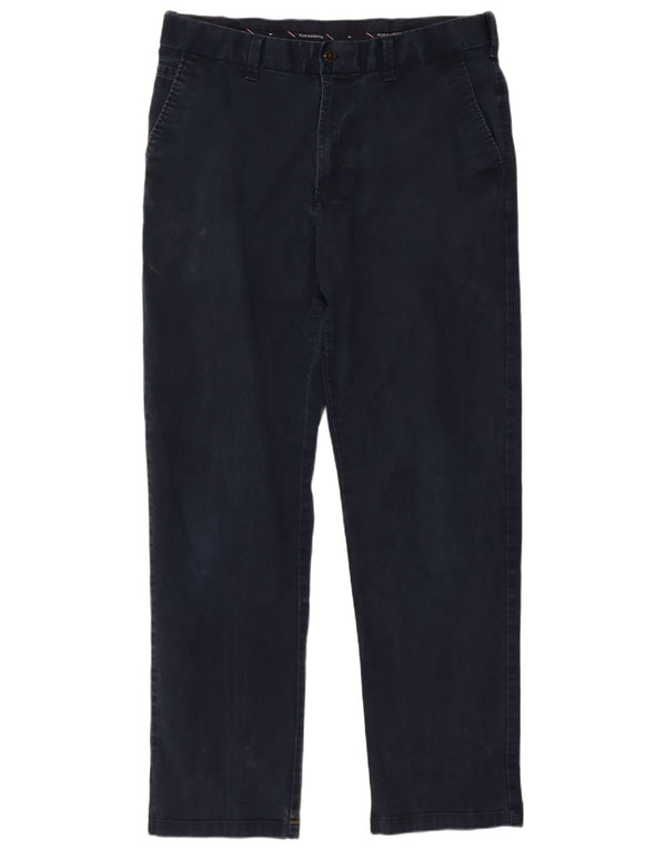 Marks & Spencer Pantalón chino recto azul Harbor para hombre W34 L31 Azul marino