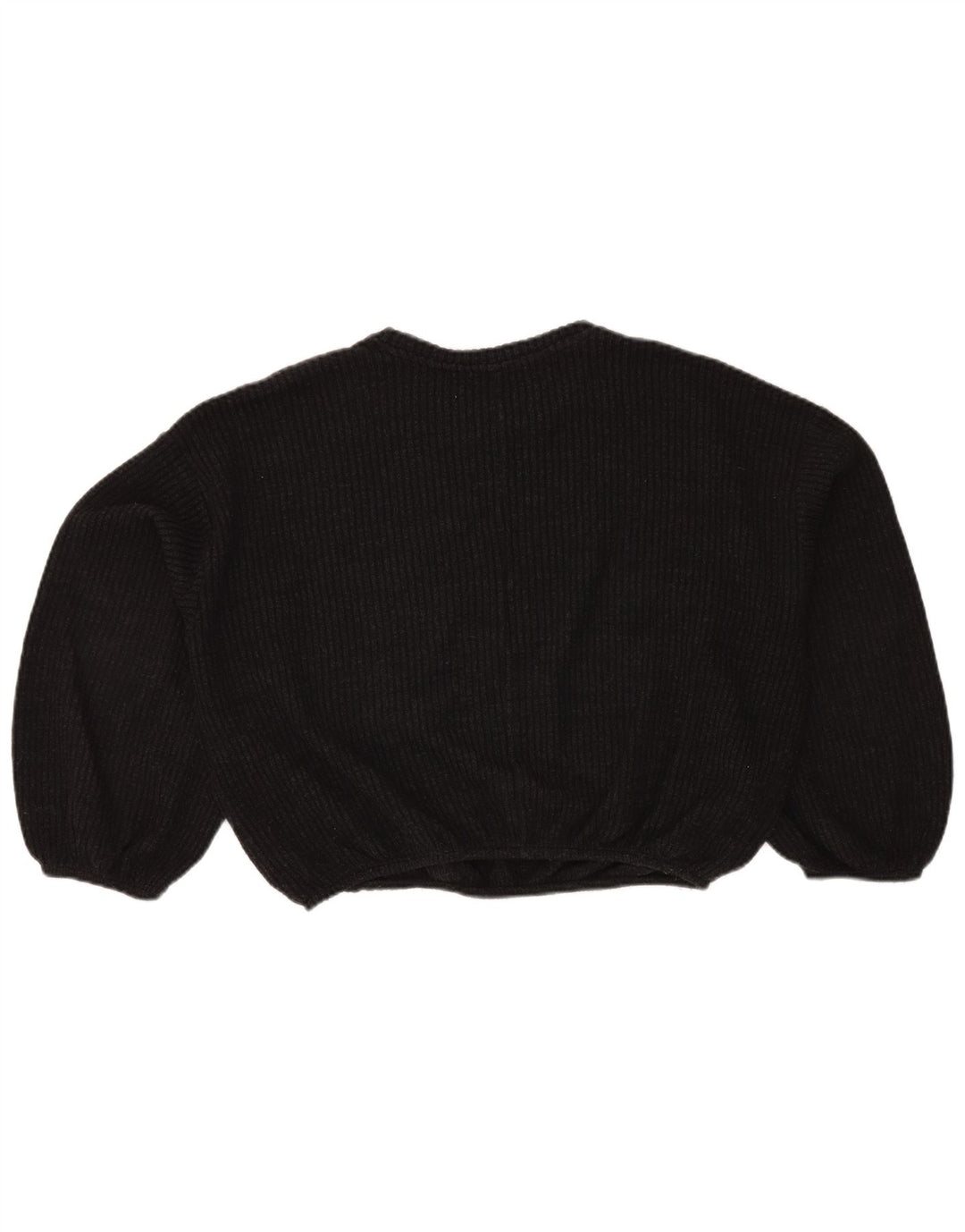 Zara Mujer Crop Suéter De Cuello Barco De Gran Tamaño UK 44 Gris Medio
