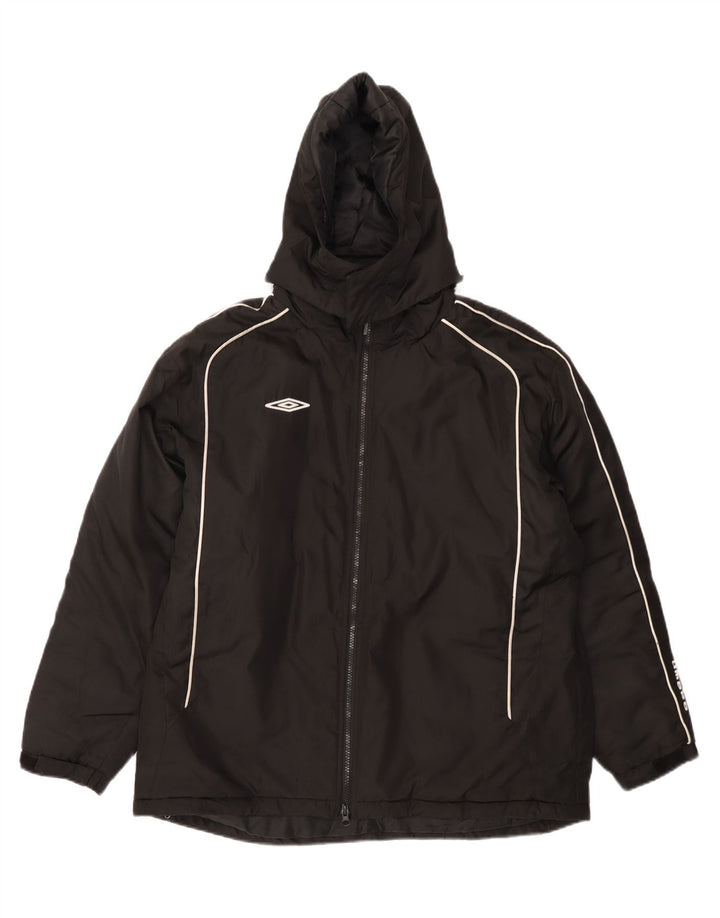 UMBRO Chaqueta acolchada extragrande con capucha para mujer UK 46 Grande Poliéster negro