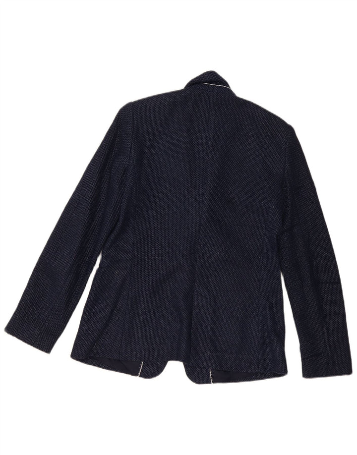 Massimo Dutti Chaqueta Blazer 1 Botón Mujer EU 40 Mediano Azul Marino Algodón