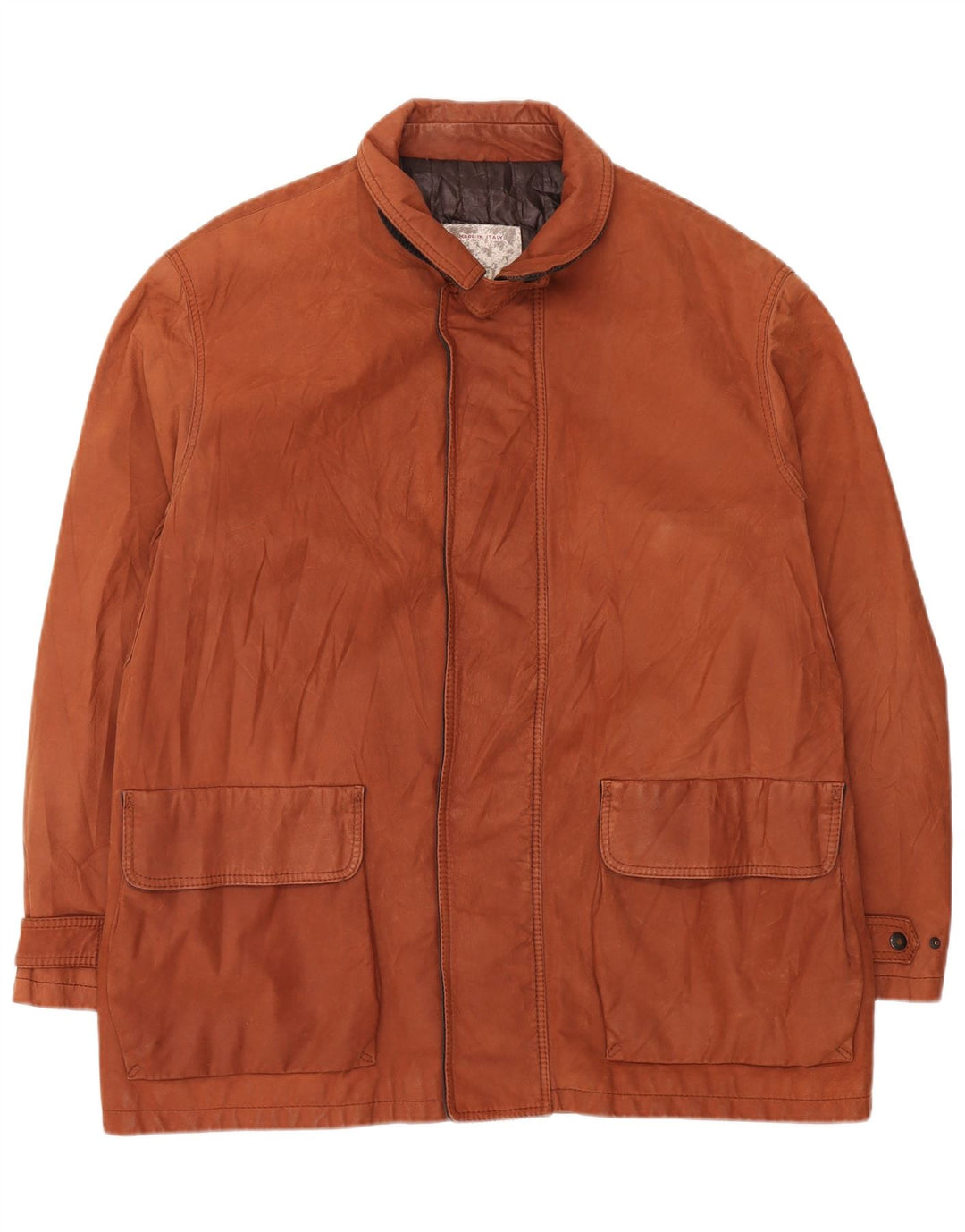 Dibi Chaqueta de cuero para hombre UK 42 XL Cuero marrón