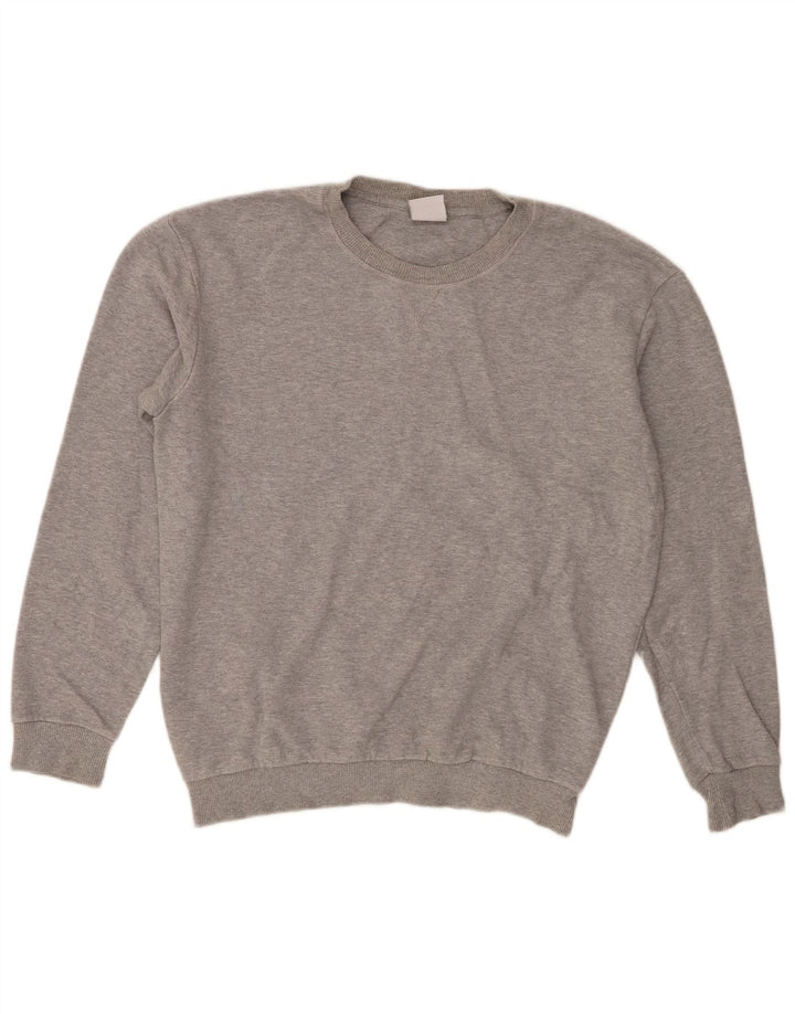 Zara Hombre Jersey Cuello Redondo Jersey Algodón Gris Medio