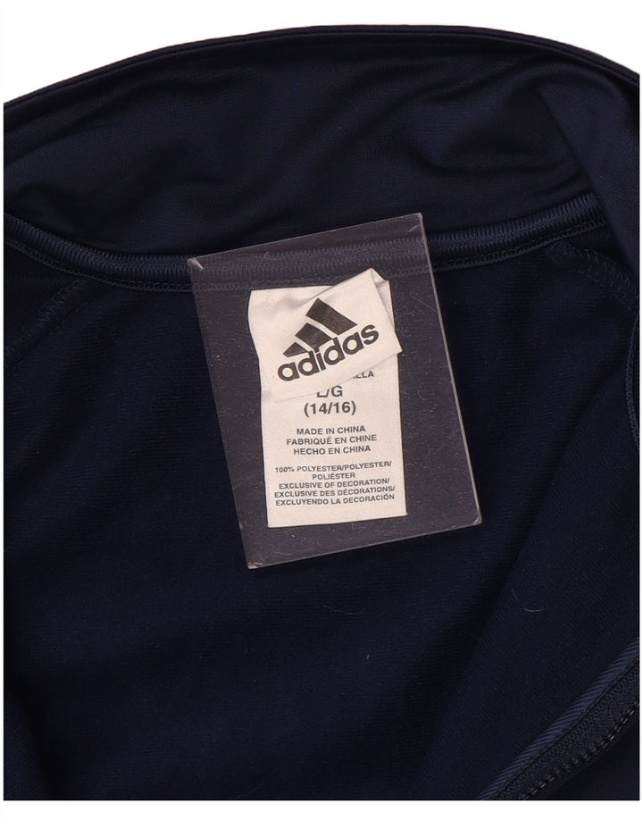 ADIDAS Chaqueta de chándal para niños 12-13 años Grande Azul Marino Poliéster