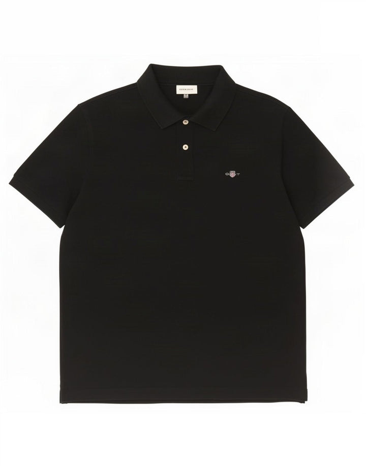 Gant Polo Hombre Grande Negro Algodón