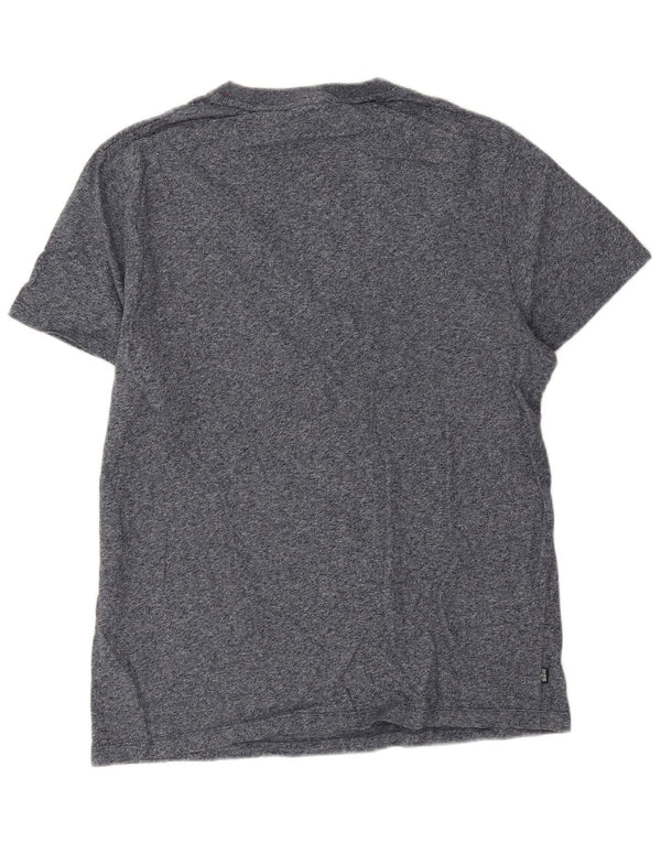 Superdry Camiseta para hombre Top XL de algodón moteado en azul marino