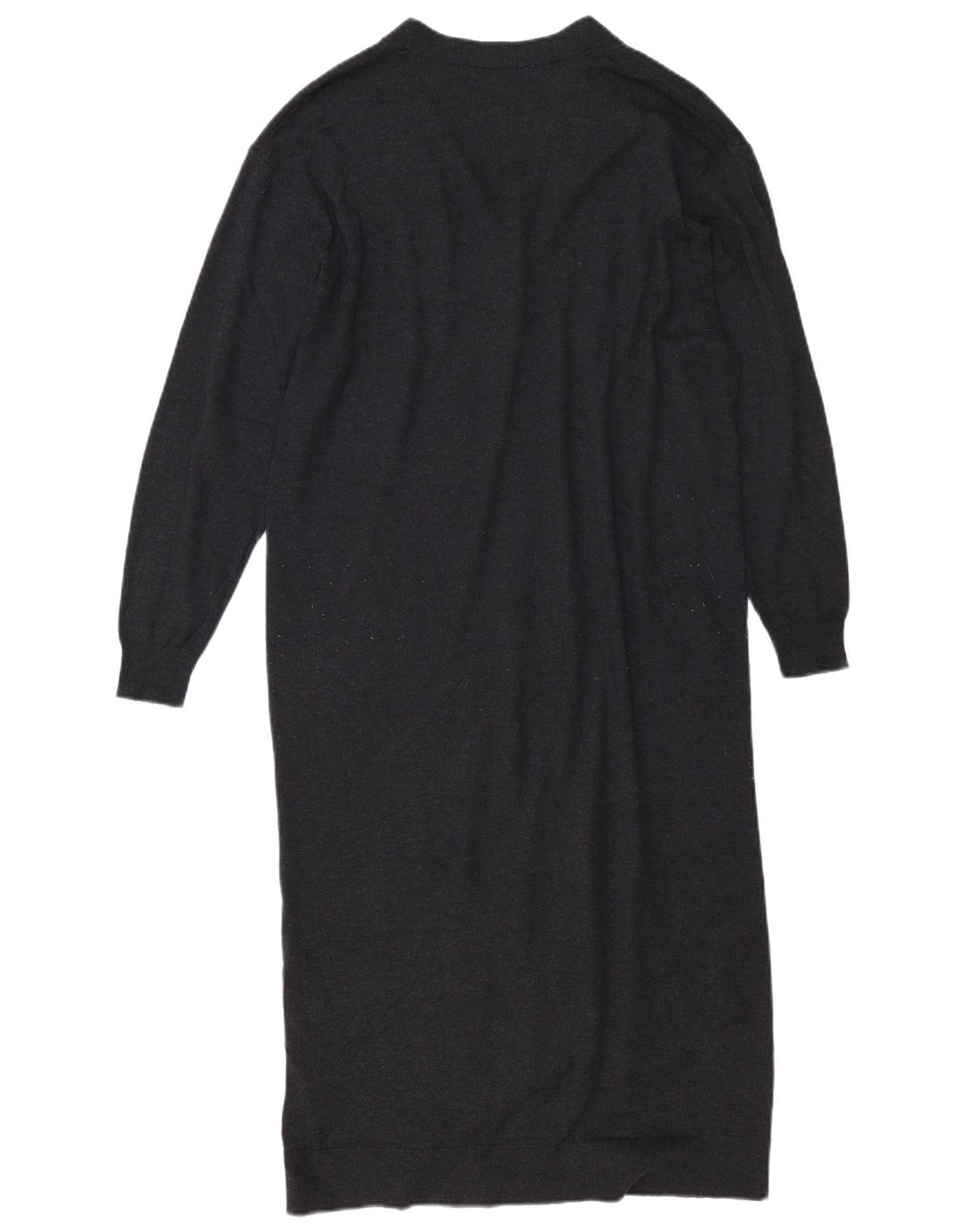 Zara Cárdigan extragrande largo para mujer, talla 10, poliéster gris pequeño