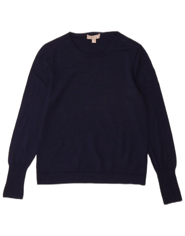 J. Crew Suéter tipo jersey con cuello barco para mujer UK 10 Small Azul marino