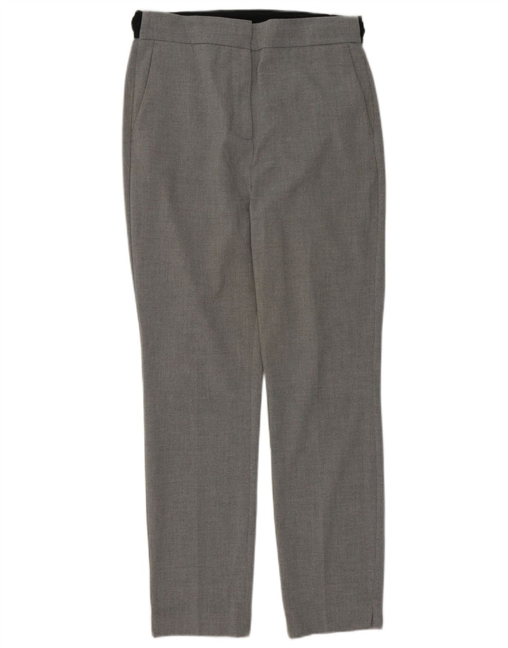 Zara Mujer Pantalón Chino Slim Medium W30 L28 Poliéster Gris