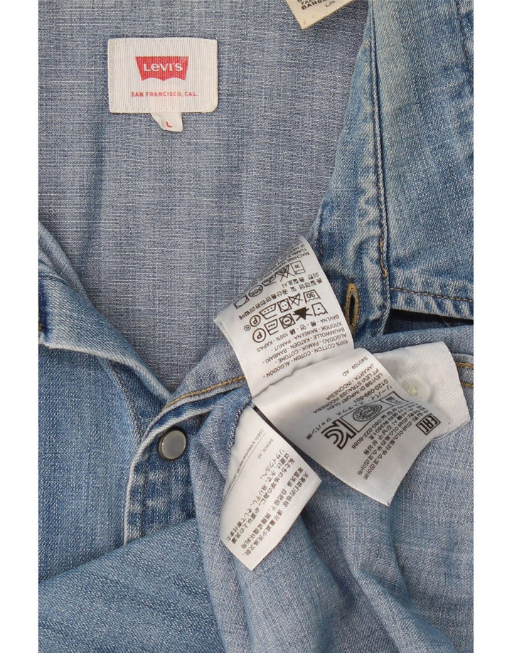 LEVI'S Camisa vaquera para hombre Algodón azul grande