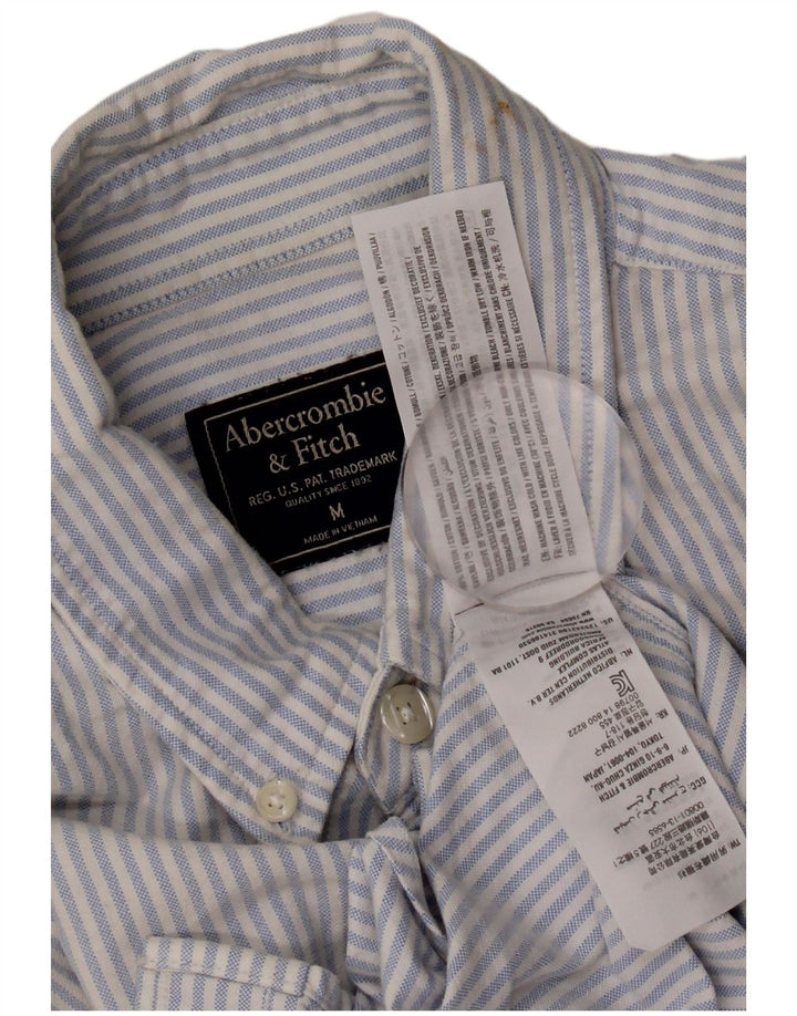 Camisa Abercrombie & Fitch Hombre Algodón Rayas Azul Medio