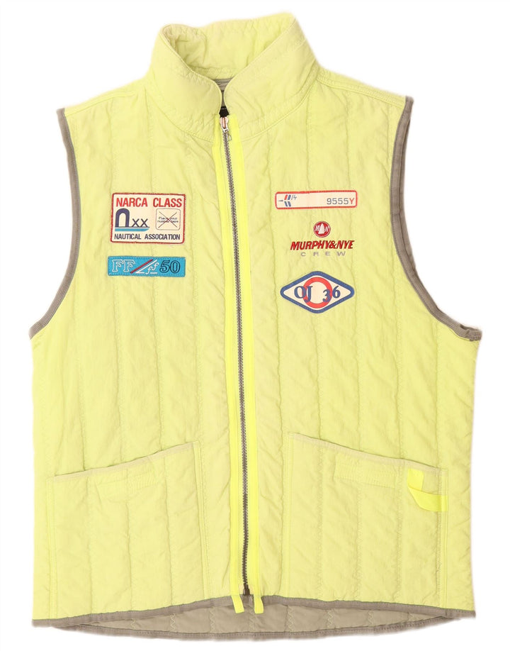 Murphy & Nye Chaleco acolchado con gráfico para hombre UK 40 Large Poliamida amarilla