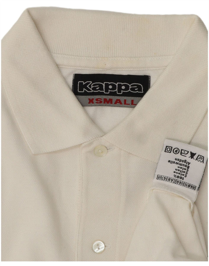 Kappa Polo De Manga Larga Para Hombre XS Blanco Algodón