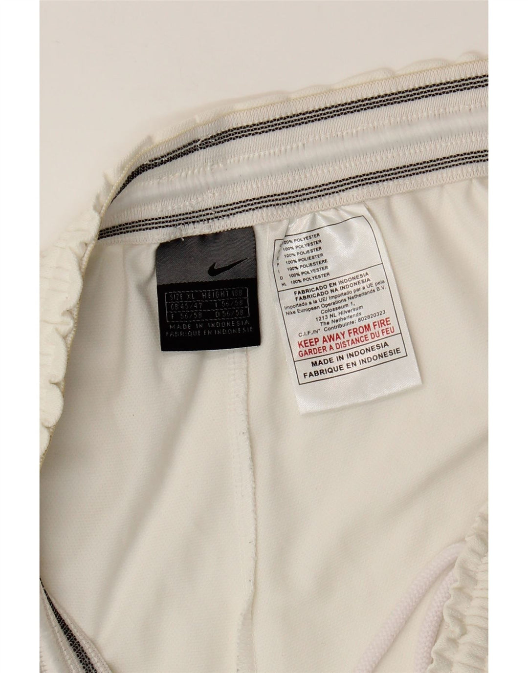 Nike Pantalones cortos deportivos para hombre XL Blanco Poliéster