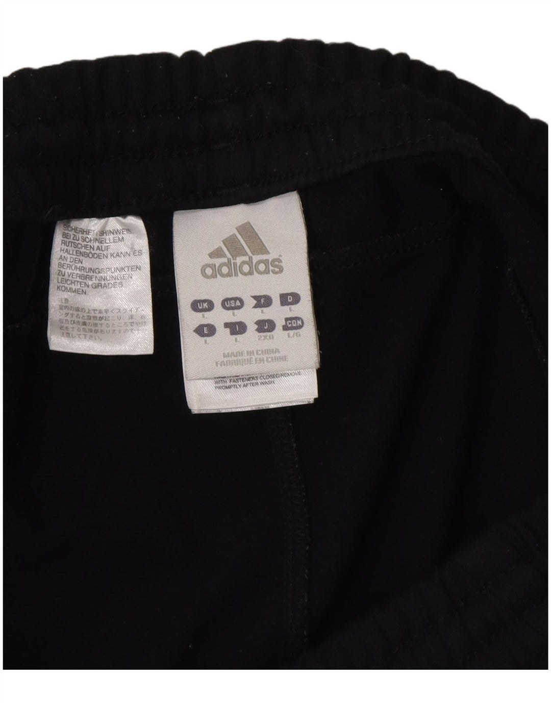 Pantalones de chándal ADIDAS para hombre, talla grande, poliéster negro