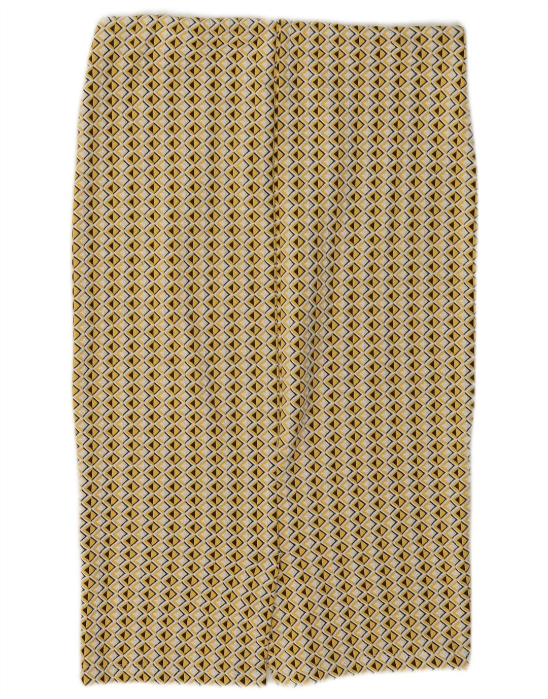 Zara Mujer Falda Midi Mediana W28 Amarillo Geométrico