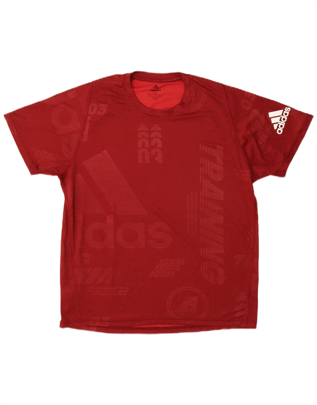 ADIDAS Mens Climalite Graphic Camiseta Top Grande Borgoña
