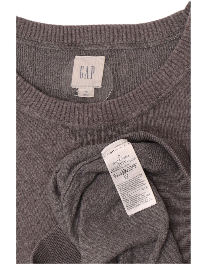 Gap Jersey De Cuello Redondo Para Hombre XL Algodón Gris
