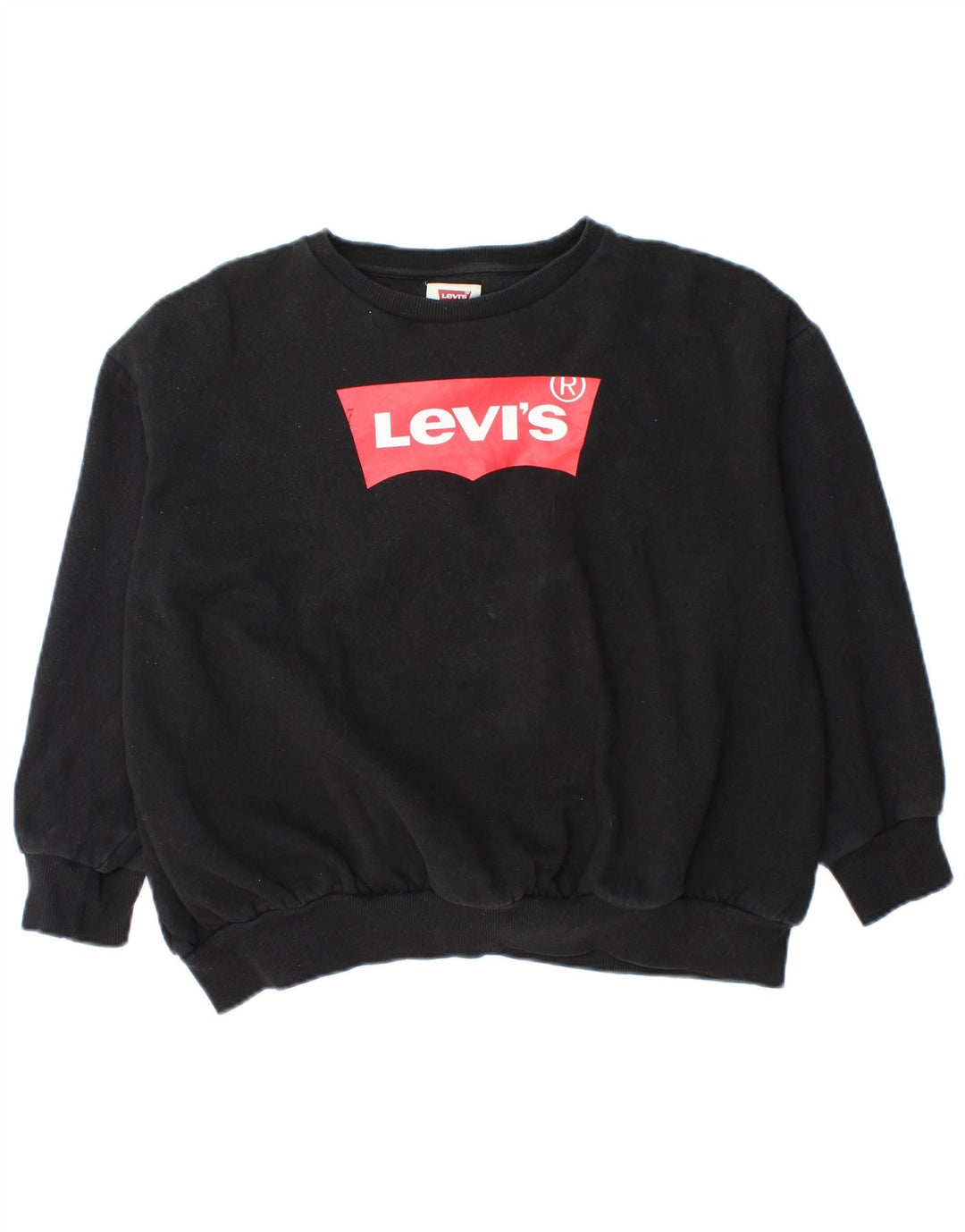 Levi's Sudadera con gráfico extragrande para niñas 12-13 años Grande Negro