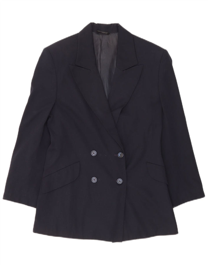 Benetton Chaqueta Americana De Doble Botonadura IT 40 Small Azul Marino