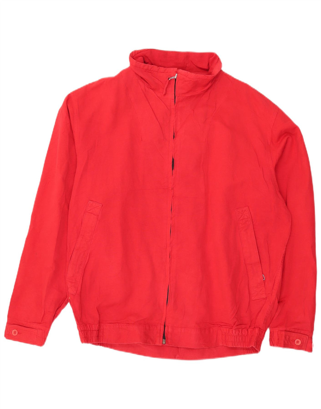 Vintage hombres bomber chaqueta Reino Unido 40 algodón rojo grande