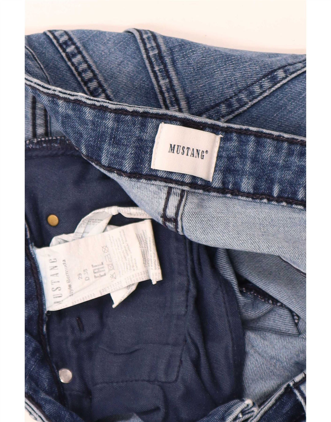 Shorts Vaqueros Mujer Mustang W29 Algodón Azul Medio