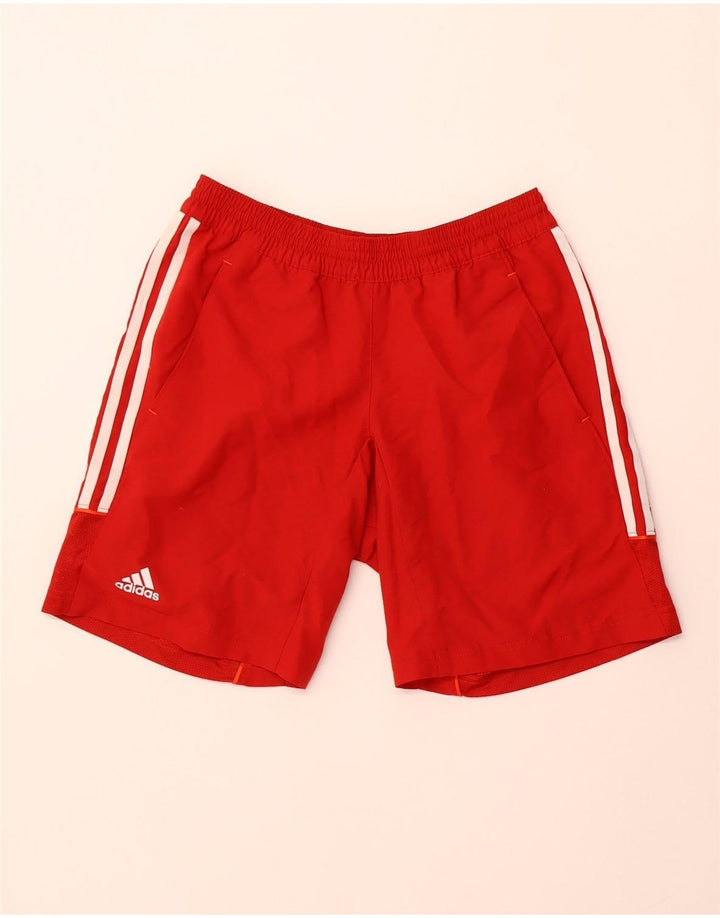 Adidas Mujer Climalite Sport Shorts UK 8 Pequeño Rojo Poliéster