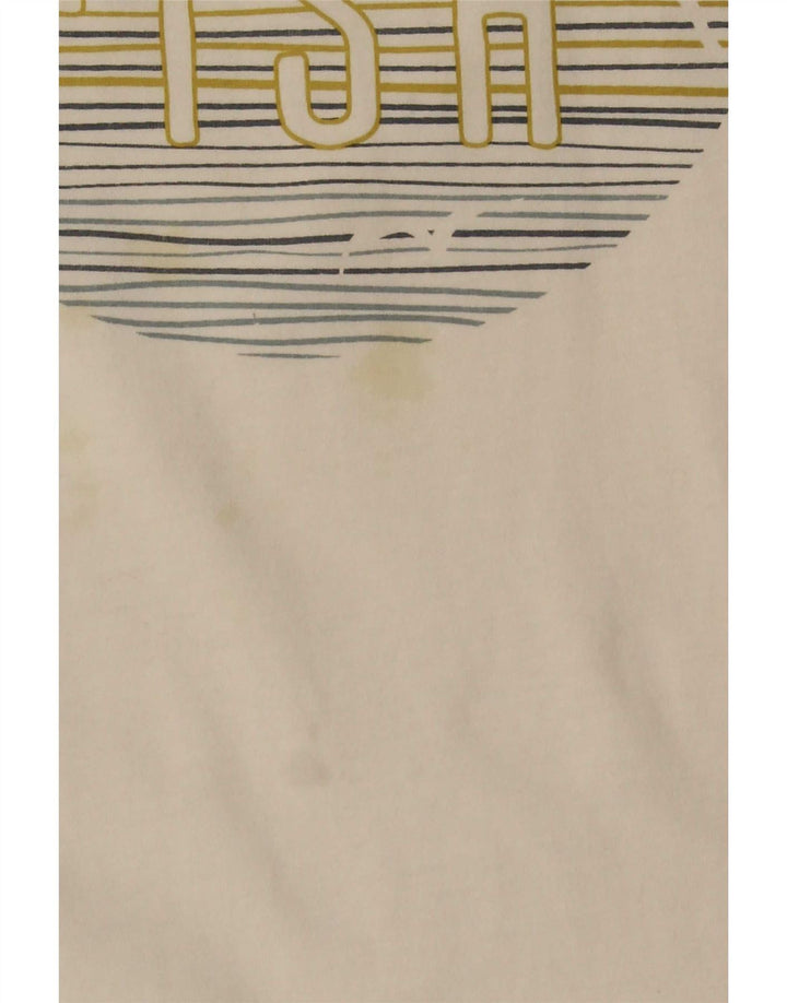 Weird Fish Camiseta gráfica para hombre Top XL Algodón blanco